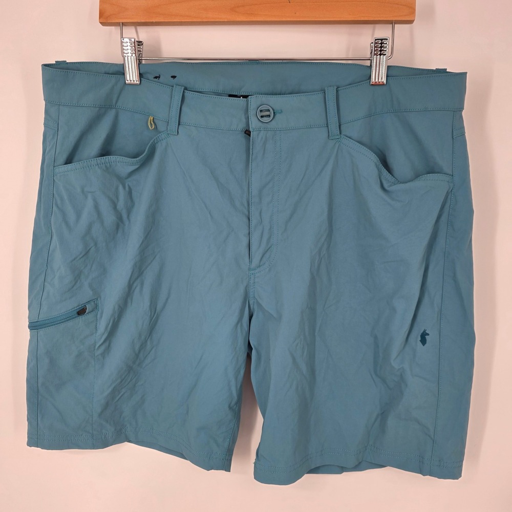 Cotopaxi Coraje Tech Shorts Mens 38 Blue Recycled Nylon Stretch Hiking 8" Inseam